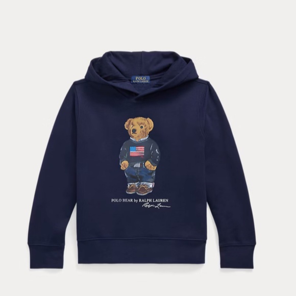 Ralph Lauren Polo Bear hoodie Child L (14-16, fits like 12-14) - Picture 1 of 2